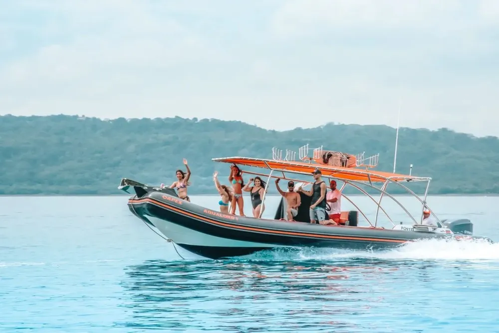 a small boat in a body of water
